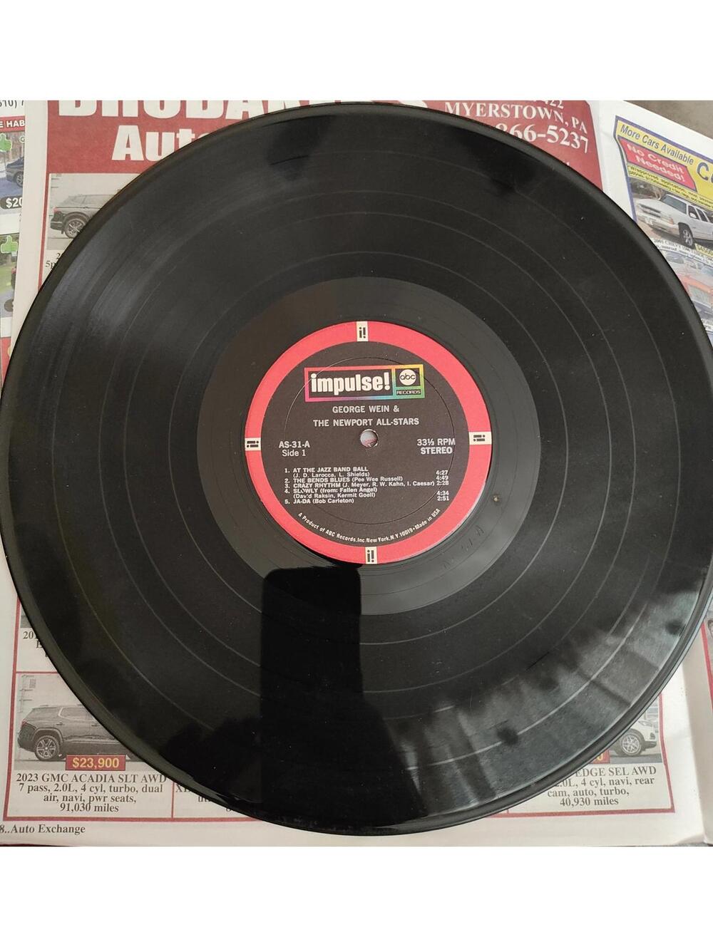 George Wein/Newport All-Stars 1963 Mint vinyl LP  No sleeve
